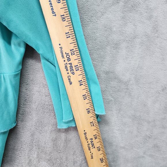 NWT Lane Bryant Womens Plus 26/28 Tunic Top Blue Turquoise Ruffle Hem Ruched New - Picture 10 of 13